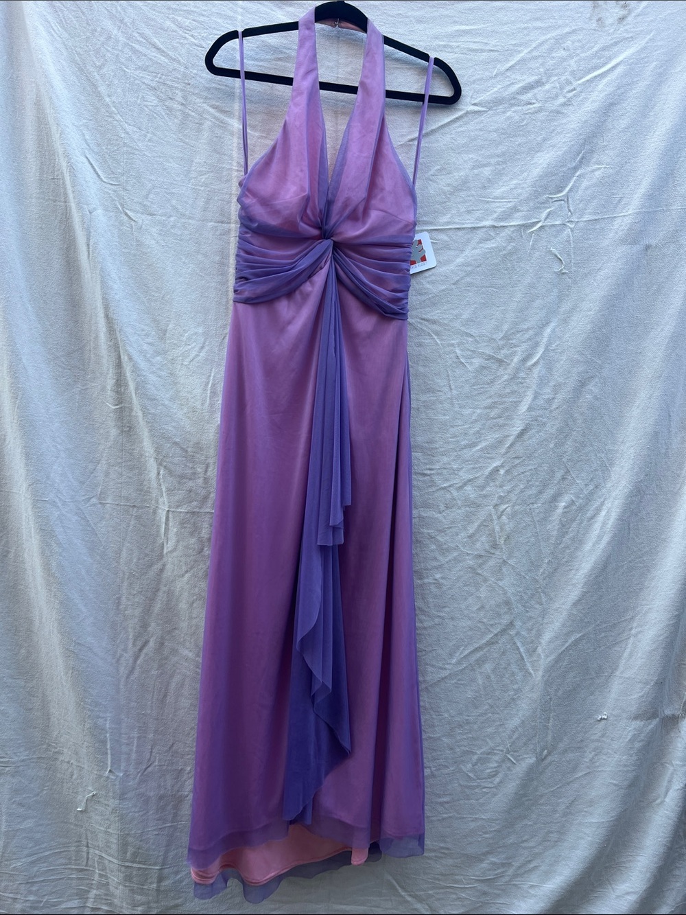 Halter-Style Lavender Evening Gown